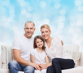 Image showing happy family at home