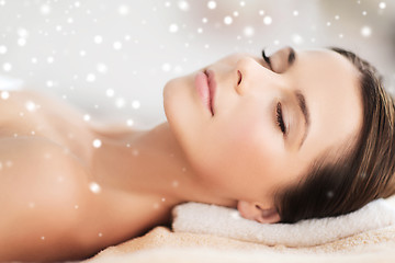 Image showing beautiful young woman in spa