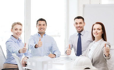 Image showing happy team of architects and designers in office