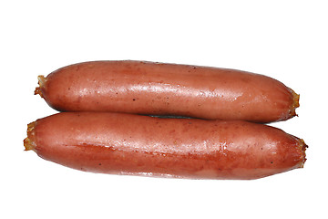 Image showing Isolated sausages