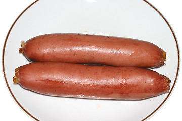 Image showing Sausages on the plate