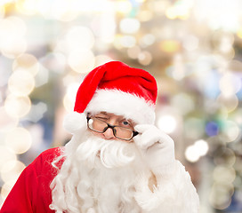 Image showing close up of santa claus winking