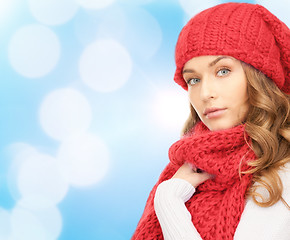 Image showing young woman in winter clothes