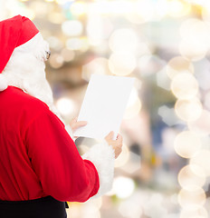 Image showing man in costume of santa claus with letter