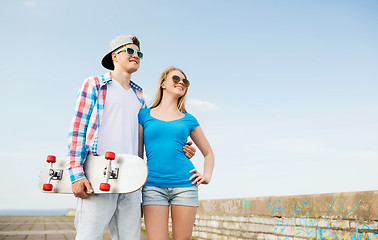 Image showing smiling couple having fun outdoors