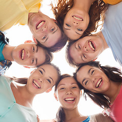 Image showing group of smiling teenagers