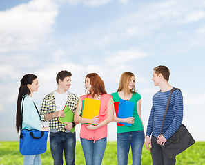 Image showing group of smiling students standing