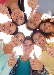 Image showing group of smiling teenagers