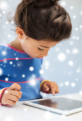 Image showing girl with tablet pc at home