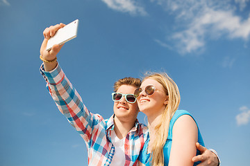 Image showing smiling couple having fun outdoors