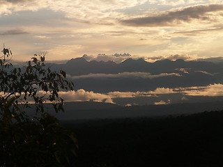 Image showing Stack Of Mountains And Clouds Landscape