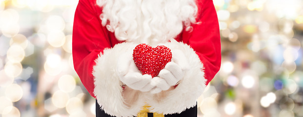 Image showing close up of santa claus with heart shape