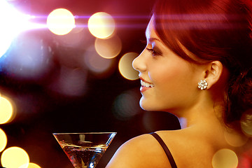 Image showing woman with cocktail