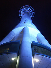 Image showing Sky Tower At Night