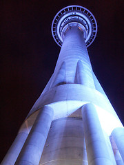 Image showing Sky Tower At Night