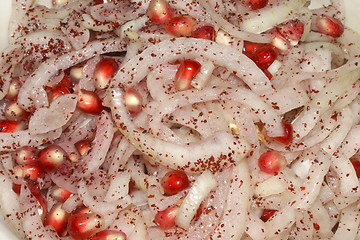 Image showing Onions and pomegranate salad