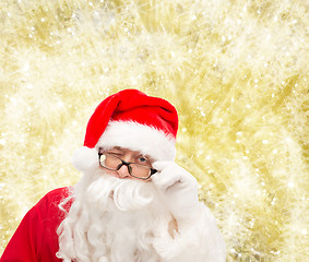 Image showing close up of santa claus winking