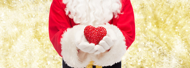 Image showing close up of santa claus with heart shape