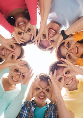 Image showing group of smiling teenagers