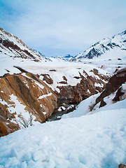 Image showing River Through Snowy Mountains