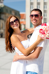 Image showing smiling couple in city