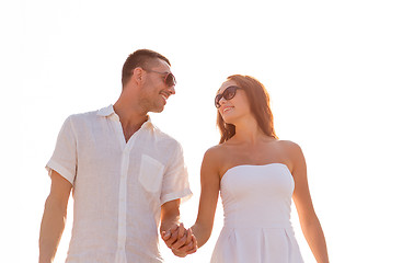 Image showing smiling couple in city