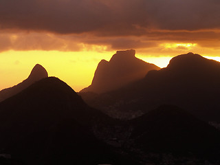 Image showing Rio Mountains Sunset