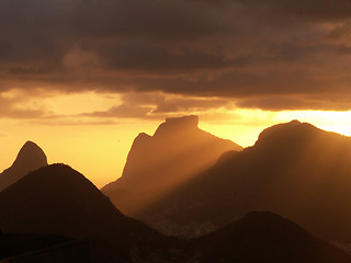 Image showing Rio Mountains Sunset