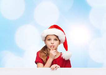 Image showing smiling little girl in santa helper hat