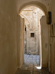 Image showing Photo of an alley in old Jaffa