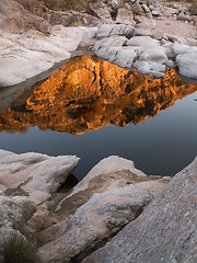 Image showing Red Reflections And White Rocks Portrait