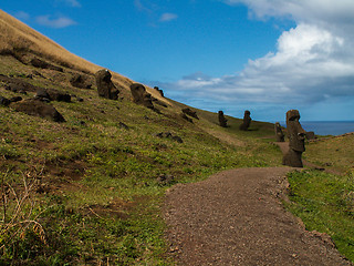 Image showing Path Through Scattered Moai