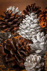 Image showing Painted Pine Cones