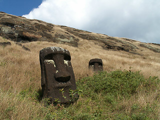 Image showing Moai Heads