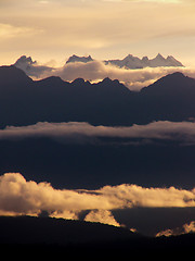 Image showing Layers Of Mountains At Dusk