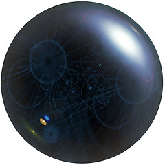 Image showing An illustration of the blue abstract crystal ball