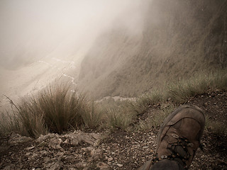 Image showing Inca Trail From Dead Woman Pass