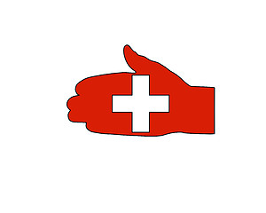 Image showing Switzerland hand signal