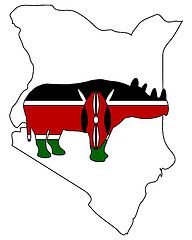 Image showing Kenya black rhino