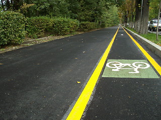 Image showing runway for bicycle
