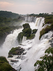 Image showing Iguazu Falls Row Of Falls