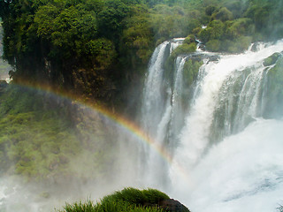 Image showing Iguazu Falls Rainbow