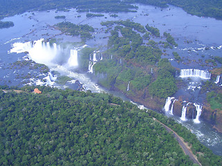 Image showing Iguazu Falls From Helicopter
