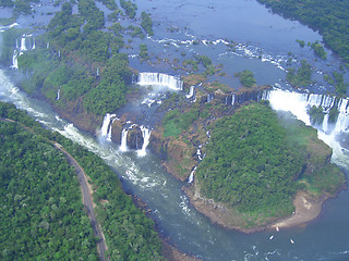 Image showing Iguazu Falls From Helicopter