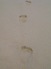 Image showing Footprints On Sand