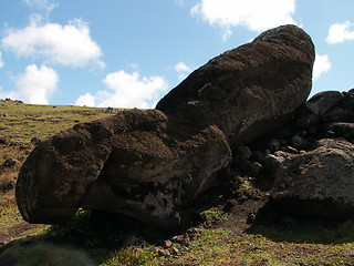 Image showing Fallen Moai