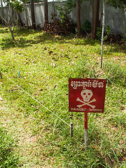 Image showing Danger Mines Sign