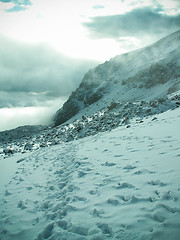 Image showing Cloudy Mount Chachani