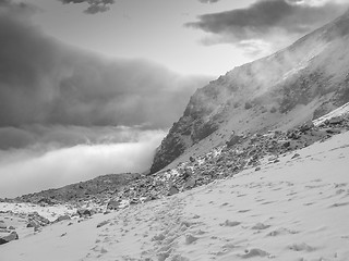 Image showing Cloudy Mount Chachani Landscape