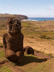 Image showing Child Statue On Easter Island